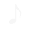Kleines Symbol einer Achtelnote zur Anzeige "Hintergrundmusik Aus bzw. Ein"